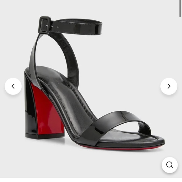 Brand New Black Block Heel with Red Sole - Picture 4 of 10